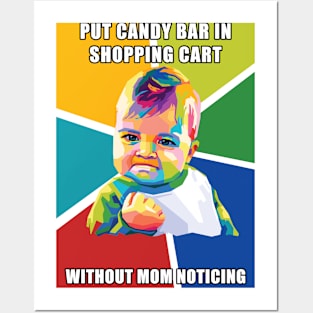 Shopping candy bar meme Pop Art Posters and Art